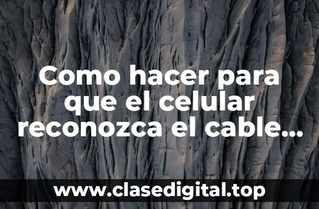 ¿Qué es el cable OTG y para qué sirve?