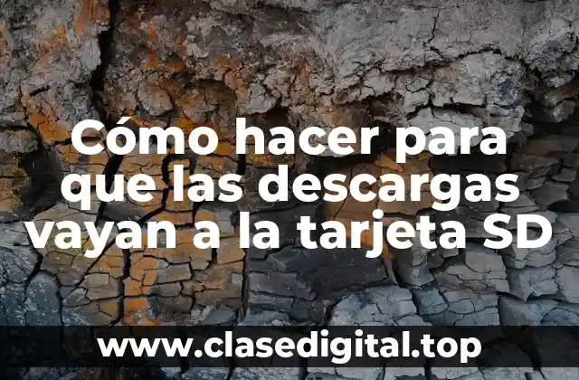Cómo hacer para que las descargas vayan a la tarjeta SD