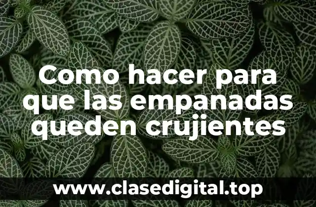 Que es una empanada crujiente y para que sirve