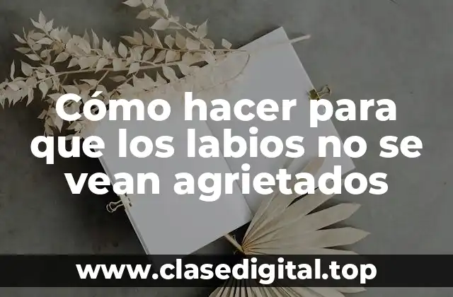 Cómo hacer para que los labios no se vean agrietados