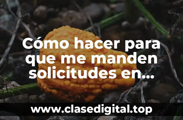 Cómo hacer para que me manden solicitudes en Facebook