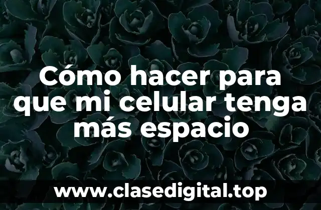 Cómo hacer para que mi celular tenga más espacio