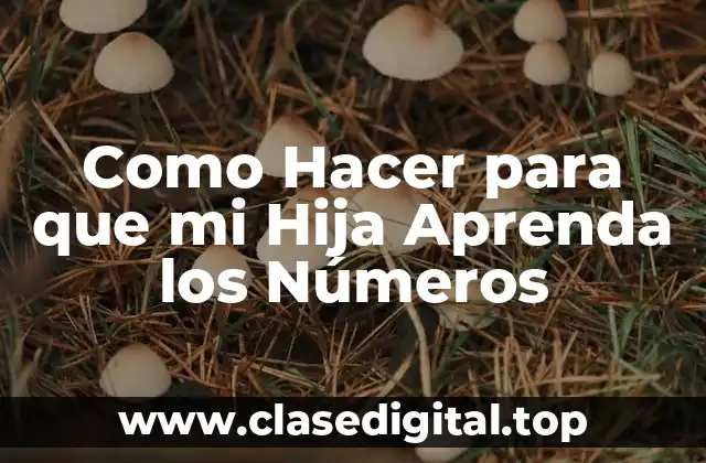 Como Hacer para que mi Hija Aprenda los Números