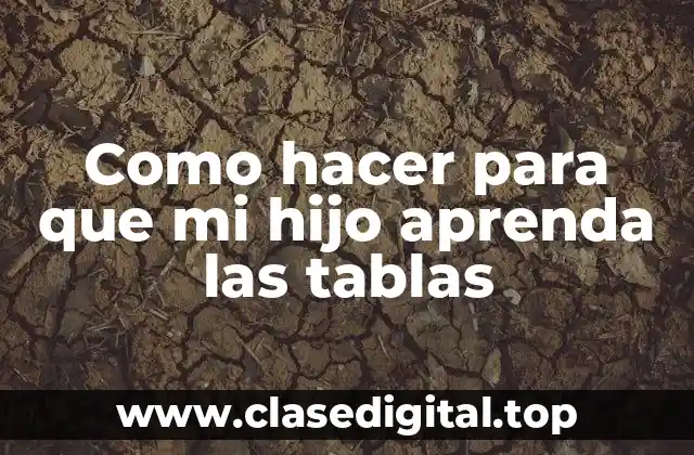 Las tablas de multiplicar