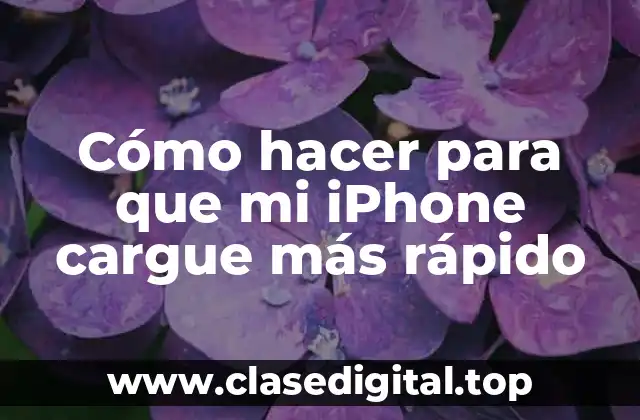 Cómo hacer para que mi iPhone cargue más rápido