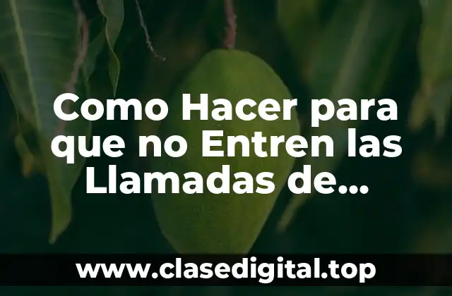 Como Hacer para que no Entren las Llamadas de WhatsApp