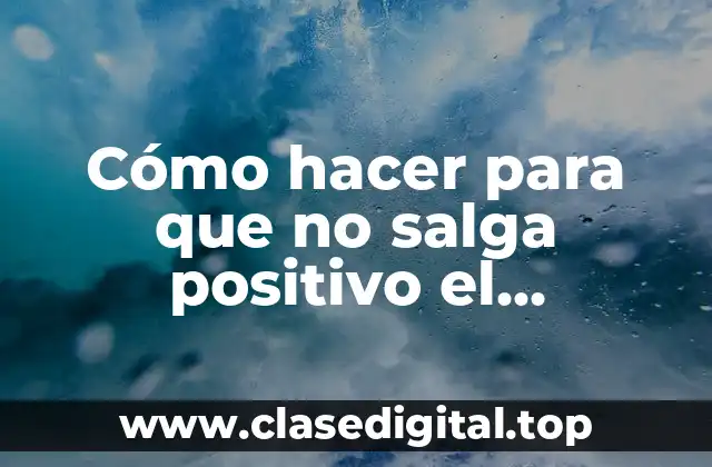 Cómo hacer para que no salga positivo el antidoping