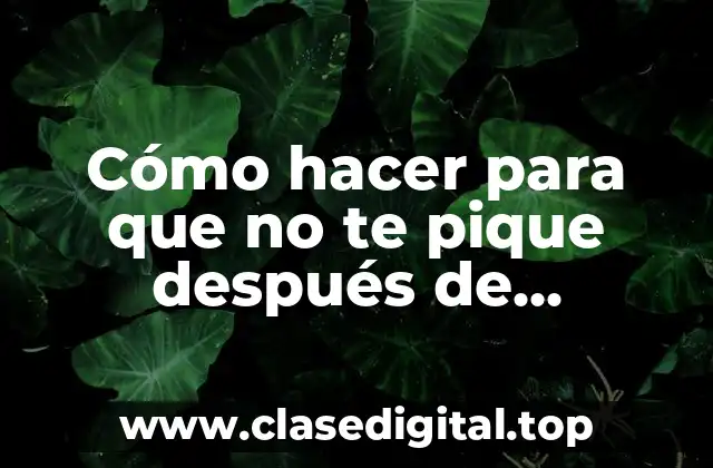 Cómo hacer para que no te pique después de depilarse