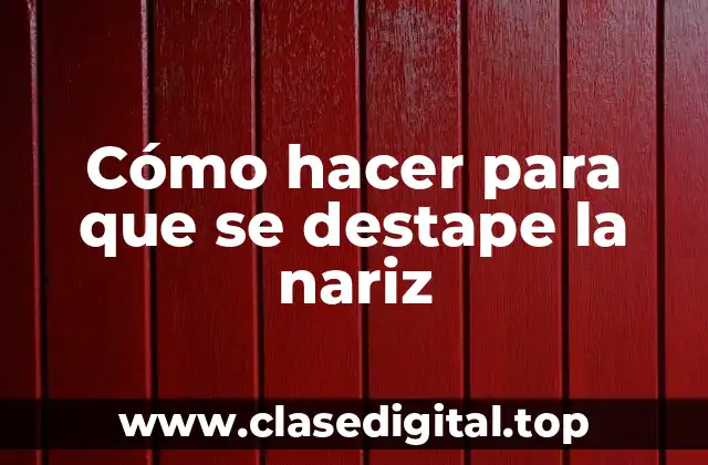 Cómo hacer para que se destape la nariz: Qué es la congestión nasal y cómo afecta a nuestra salud