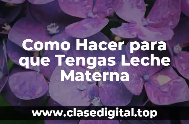 ¿Qué es la Lactancia Materna y para qué Sirve?