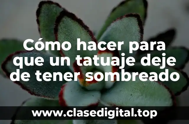 Cómo hacer para que un tatuaje deje de tener sombreado