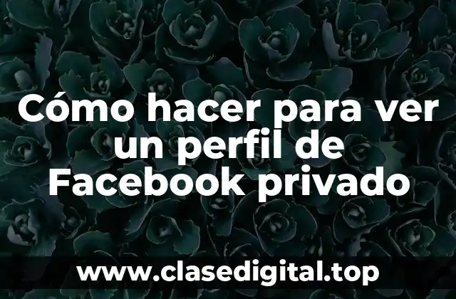 Cómo hacer para ver un perfil de Facebook privado