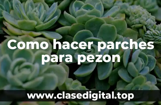 Como hacer parches para pezon