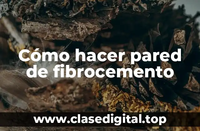 Cómo hacer pared de fibrocemento