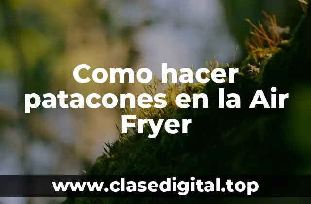 Como hacer patacones en la Air Fryer