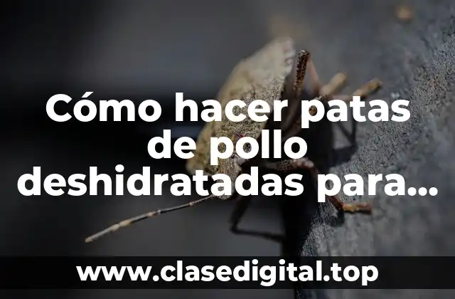 Cómo hacer patas de pollo deshidratadas para perros