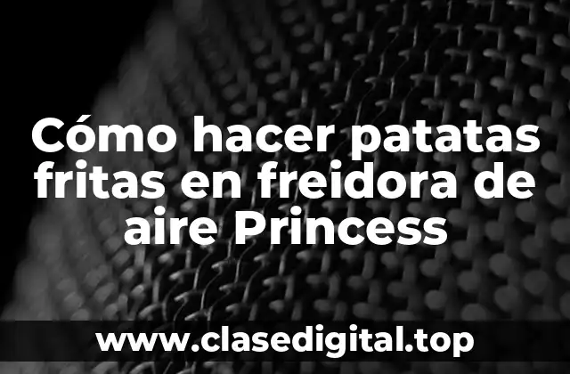 Cómo hacer patatas fritas en freidora de aire Princess
