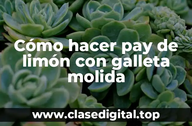 Cómo hacer pay de limón con galleta molida