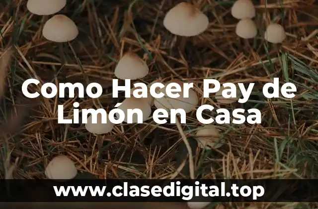 Como Hacer Pay de Limón en Casa