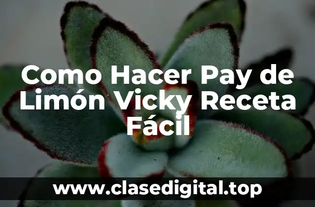 Como Hacer Pay de Limón Vicky Receta Fácil