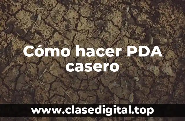 Cómo hacer PDA casero