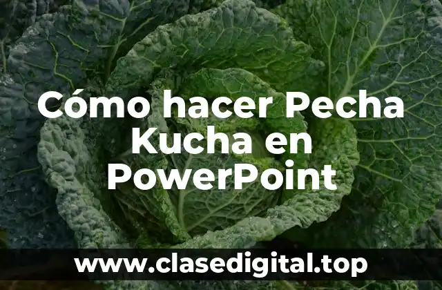 Cómo hacer Pecha Kucha en PowerPoint