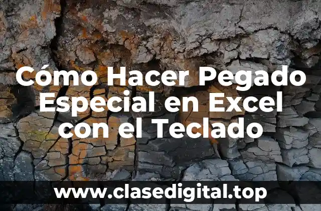 Cómo Hacer Pegado Especial en Excel con el Teclado
