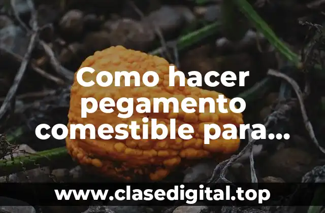Como hacer pegamento comestible para galletas