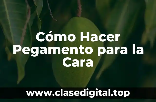 Cómo Hacer Pegamento para la Cara