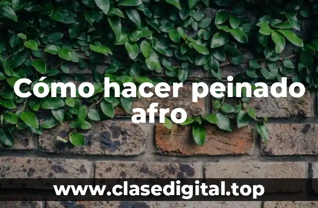 Cómo hacer peinado afro