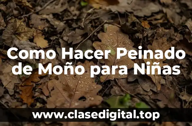 ¿Qué Es un Peinado de Moño y Para Qué Sirve?