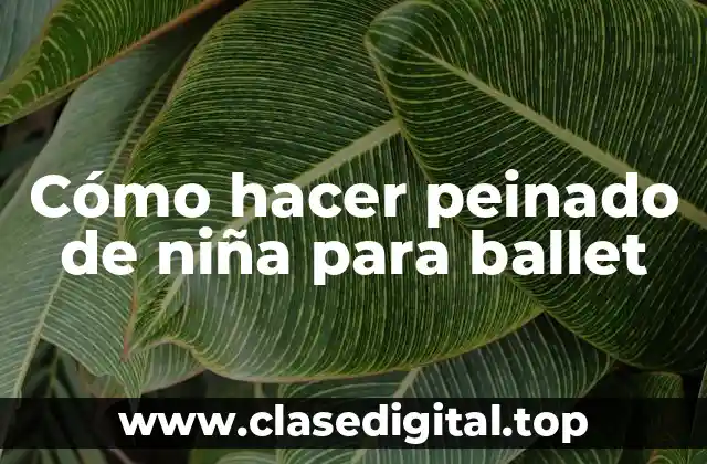 Cómo hacer peinado de niña para ballet