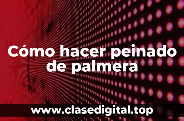 Cómo hacer peinado de palmera