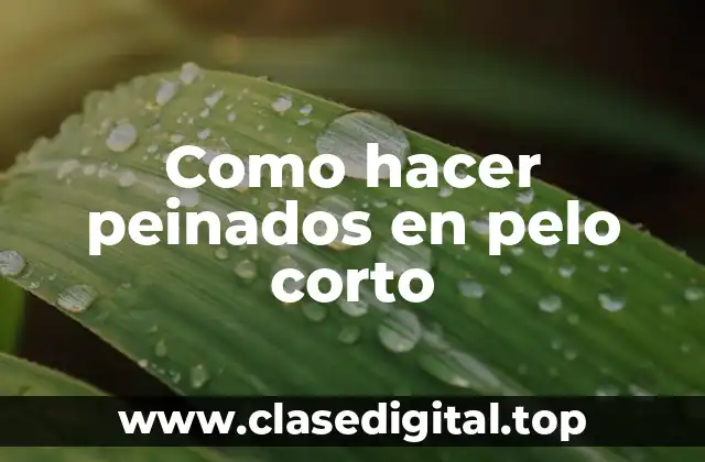 Como hacer peinados en pelo corto