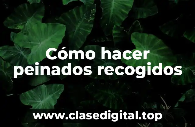 Cómo hacer peinados recogidos