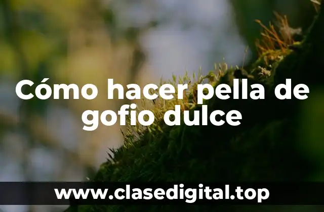 Cómo hacer pella de gofio dulce