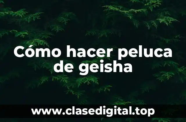 Cómo hacer peluca de geisha
