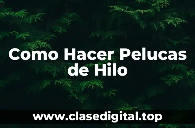 ¿Qué es una Peluca de Hilo?