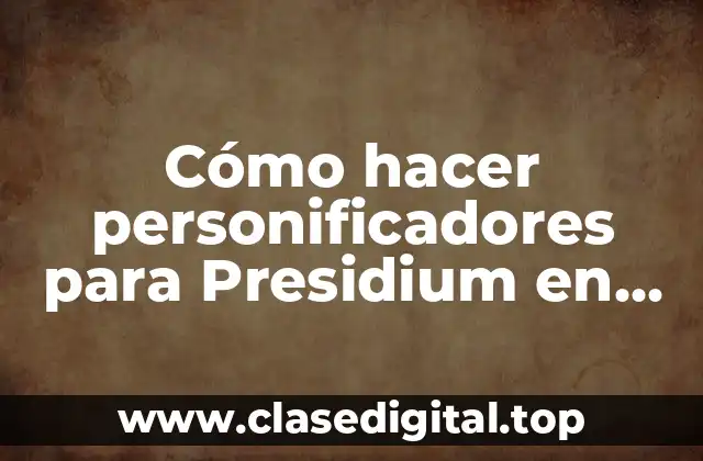 Cómo hacer personificadores para Presidium en Word