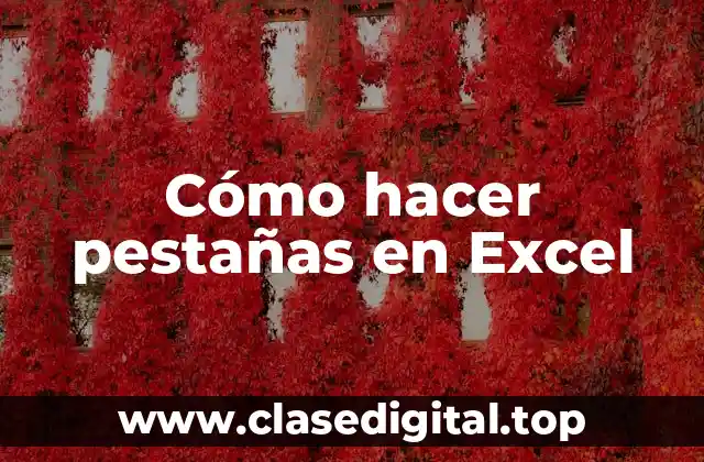 Cómo hacer pestañas en Excel