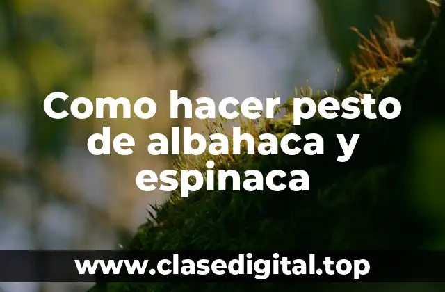 Como hacer pesto de albahaca y espinaca