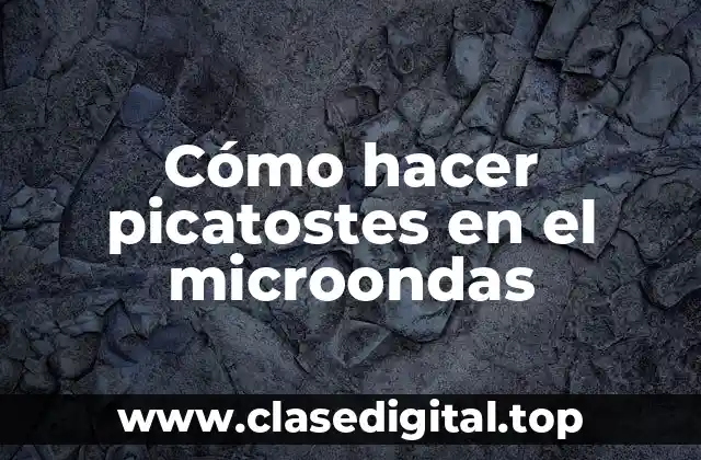 Cómo hacer picatostes en el microondas