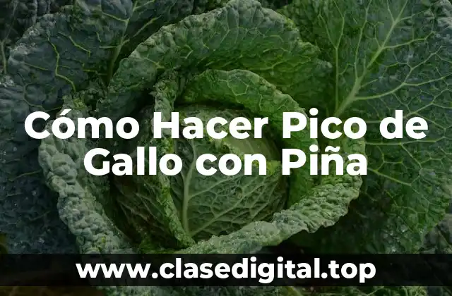 Cómo Hacer Pico de Gallo con Piña