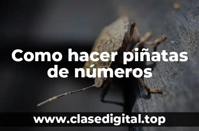 Como hacer piñatas de números