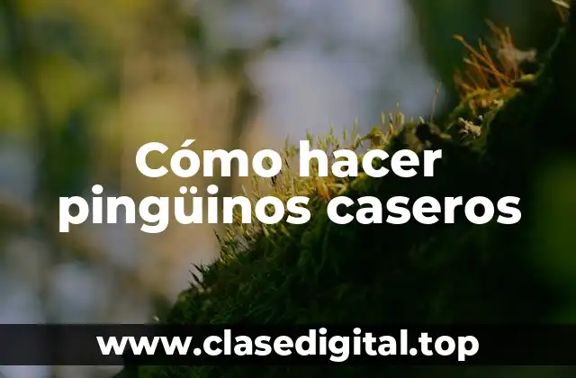 Cómo hacer pingüinos caseros