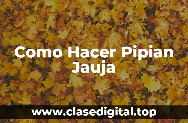Como Hacer Pipian Jauja