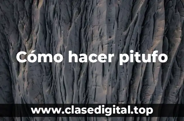 Cómo hacer pitufo