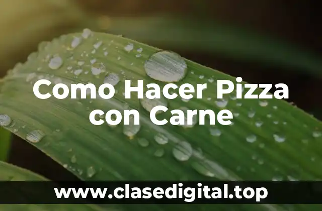 Como Hacer Pizza con Carne