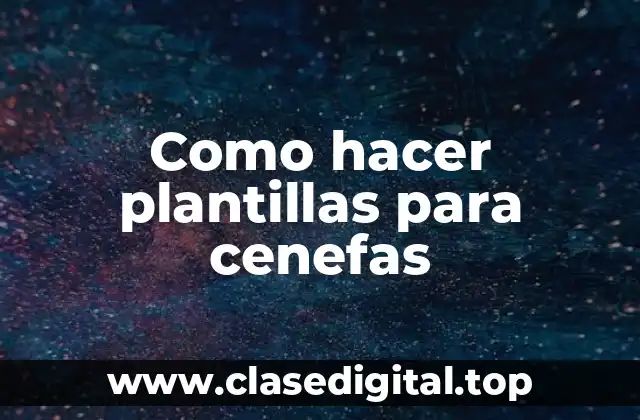 ¿Qué son las plantillas para cenefas?