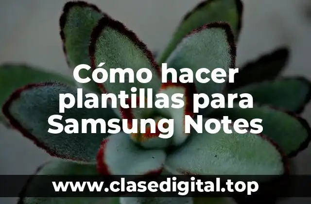 Cómo hacer plantillas para Samsung Notes